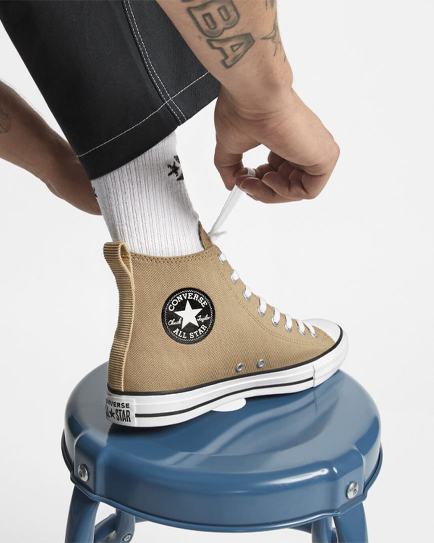 Women's Converse Chuck Taylor All Star Workwear High Top Shoes Khaki / Black | AU 94368X